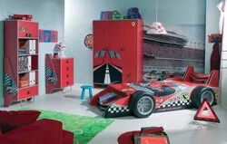 Детская мебель: комнаты для мальчиков Формула 3 предмета